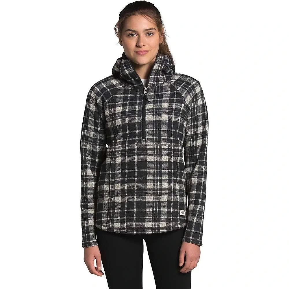 The North Face Women's Crescent Hooded Fleece Pullover Heritage Plaid Size Small